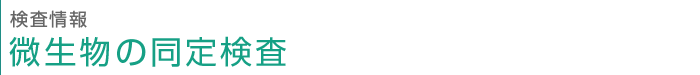 検査情報 微生物の同定検査
