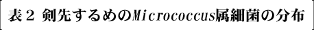 �\2 ���悷��߂�Micrococcus���׋ۂ̕��z