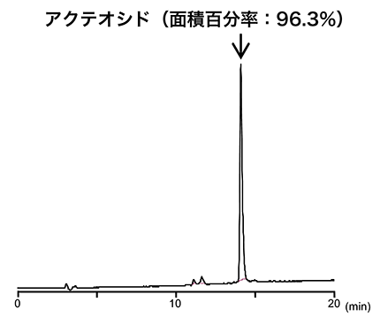 図3　単離したアクテオシドのLCクロマトグラム